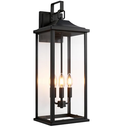 24 Inch 1 Pack Outdoor Wall Sconce (3 Count)