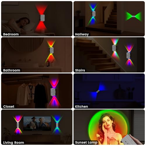 Motion Sensor Rechargeable Night Light Color Changing (2 Count)
