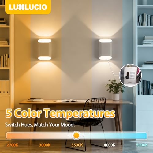 White Up & Down Modern Indoor Outdoor LED Wall Sconce (White / 1 pack)