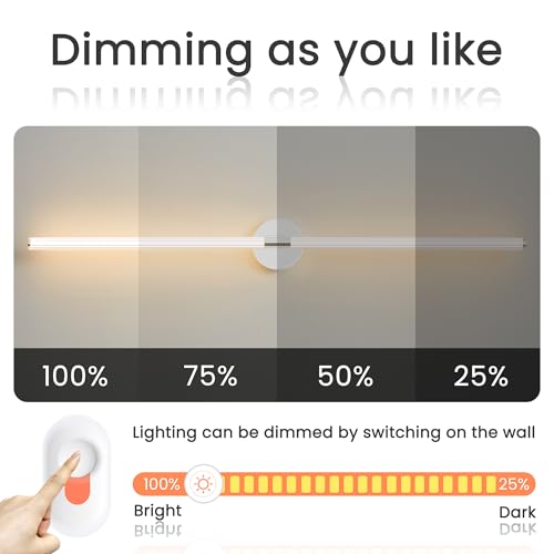 Bathroom Vanity Lights 47" Long LED Vanity Light Bar Chrome