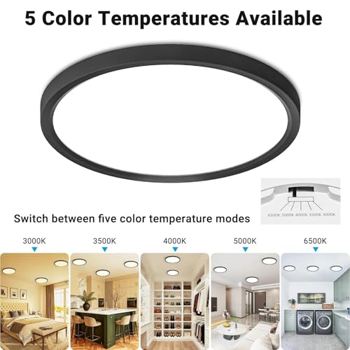 4 Pack 7Inch LED Flush Mount Ceiling Light 5 Color Temperatures (4 Count)