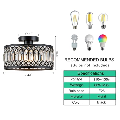 Crystal Ceiling Light Fixture