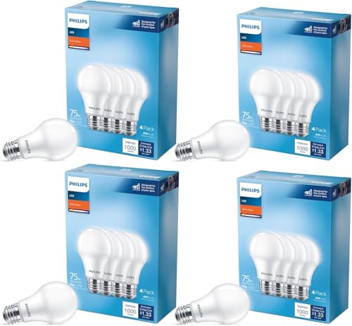 PHILIPS 75 Watt Equivalent A19 Non (4 Count)