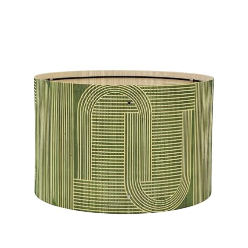 Modern lamp Shade Abstract Green Geometric Art Deco 13.8 * 9Inch
