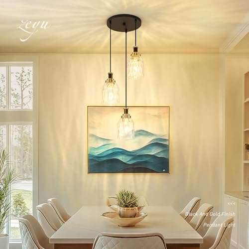 Adjustable Modern Cluster Pendant Light for Kitchen Island (3 Count)