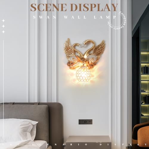 Gold Living Room Wall Sconce Vintage Crystal Glass Wall Lamp E26