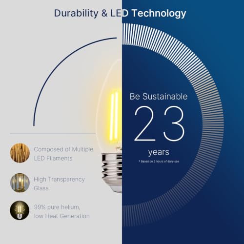 60W Equivalent LED Chandelier Light Bulbs (48 Count)