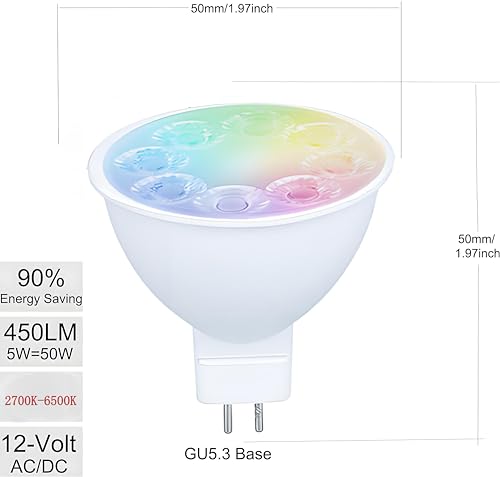 Smart MR16 LED Bulb Dimmable Color Changing