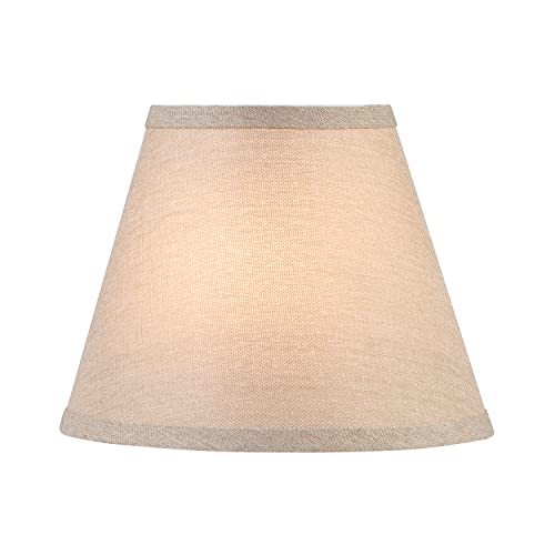 56028 Empire Uno Lamp Shade in Medium Brown Burlap Textured Fabric