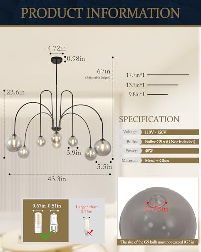Black Sputnik Chandelier