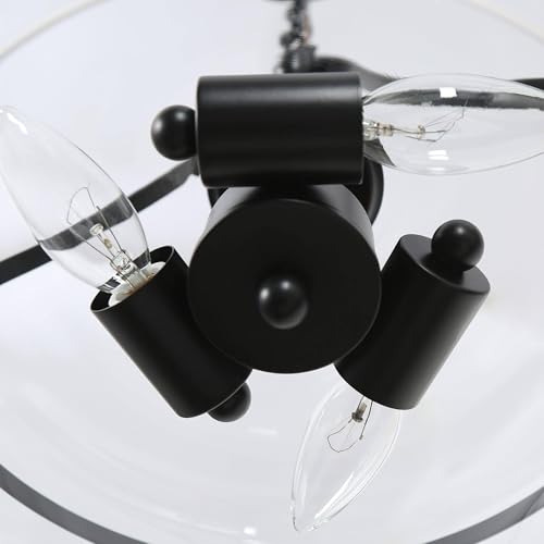 Black Glass Chandelier (3 Count)