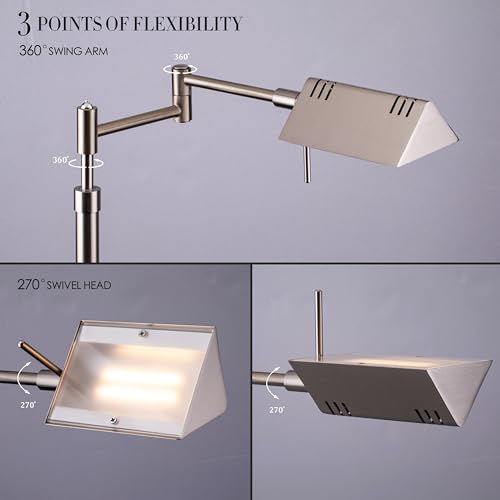 Brook Adjustable Dimmable LED Pharmacy Floor Lamp