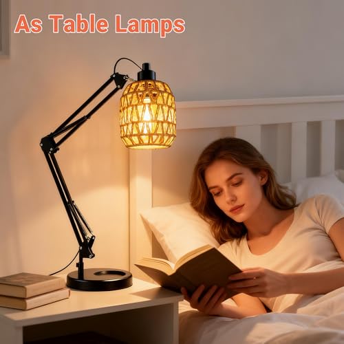 3 Pack Rattan Lamp Shades (3 Count)