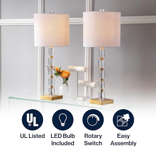 Claire Crystal Metal Lamp 28.5"