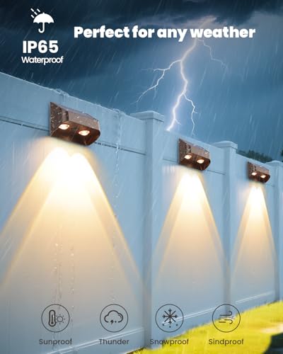 Brighter Solar Fence Lights (8 Count)