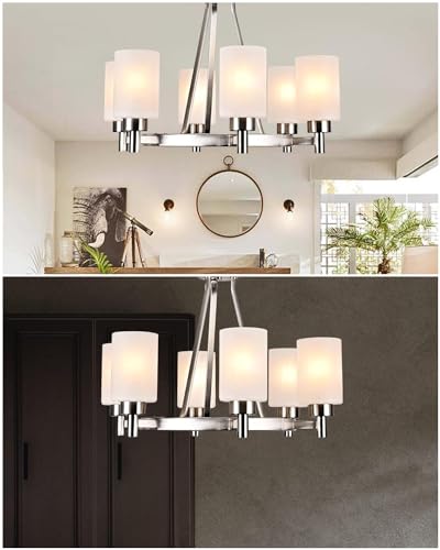 8 Pack White Frosted Glass Light Shade