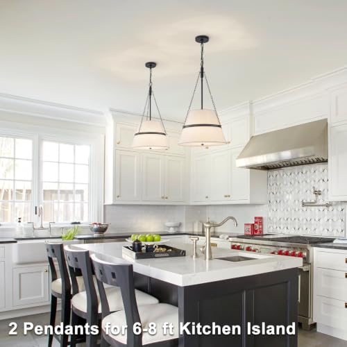 15.35" Black Drum Chandelier