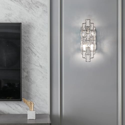 Chrome Crystal Wall Sconce