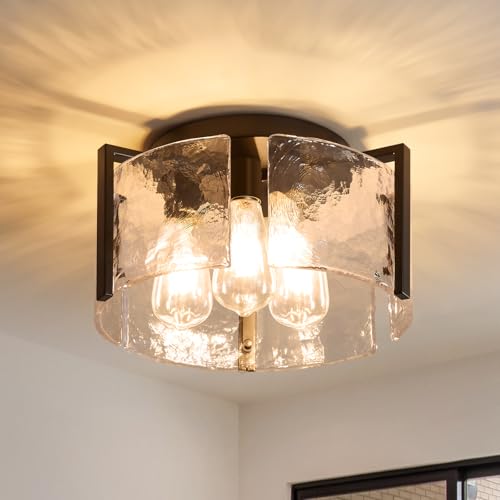 Black Semi Flush Mount Ceiling Light