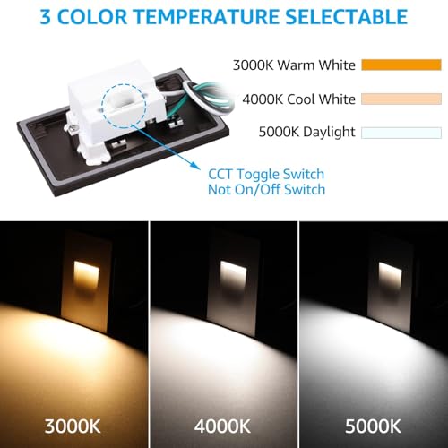 12 Pack 3CCT 120V LED Step Lights (12 Count)