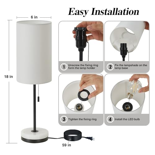 18" Minimalist Table Lamp Set of 2 (2 Count)