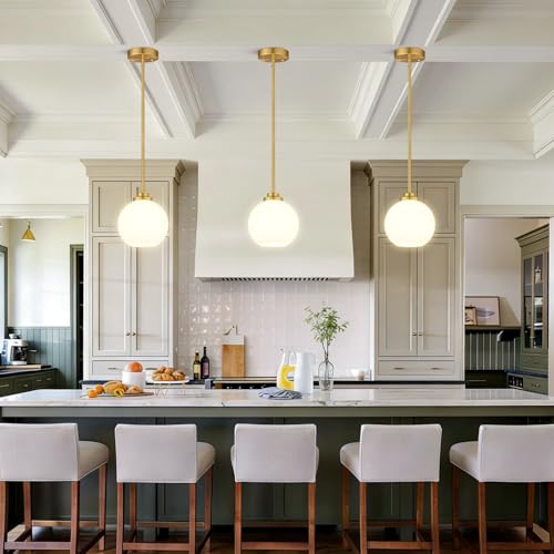 2 Pack Gold Globe Pendant Lights (2 Count)