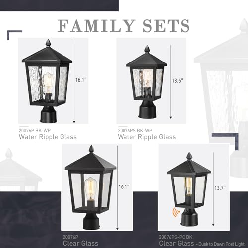 13.6 Inch Outdoor Light Fixture for Post