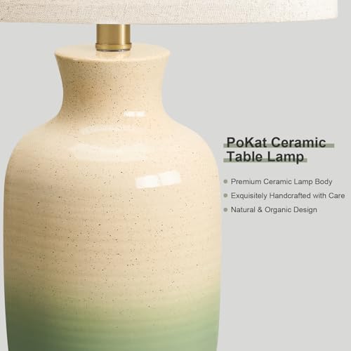 24'' Farmhouse Living Room Lamp with Soft Ombre Finish