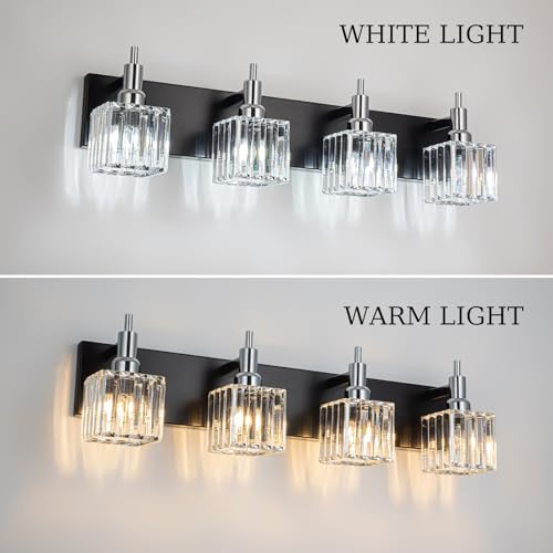 Black Chrome Bathroom Vanity Lights