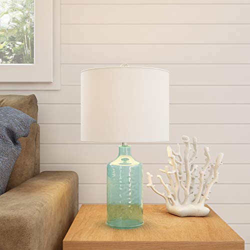 Table Lamp Fillable Clear Glass Lamp with Open Base