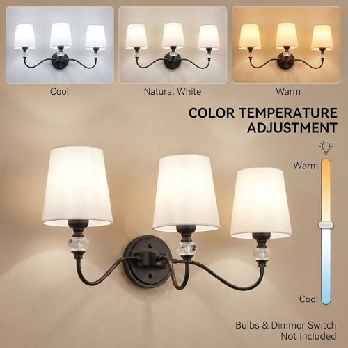3 Light Bathroom Vanity Light Fixtures Over Mirror