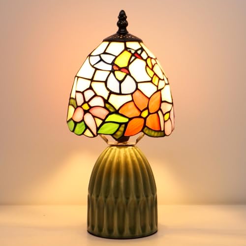 Tiffany Stained Glass Mushroom Table Lamp 12.5 Inch