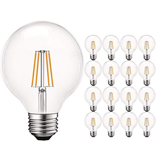 Vintage G25 LED Globe Light Bulbs 60W Equivalent (16 Count)