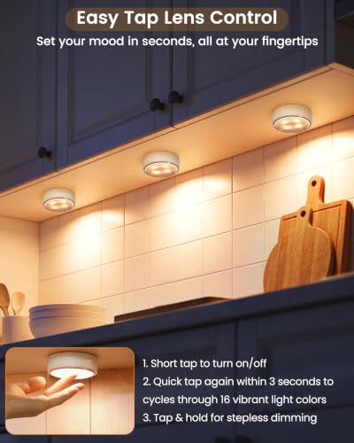 Puck Lights with Remote (6 Count)