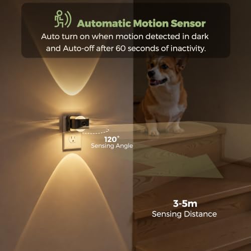 Night Light Motion Sensor Night Lights Plug in Wall Projector (2 Count)