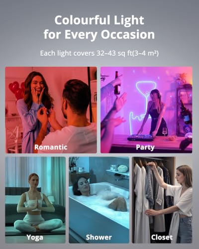 Rechargeable RGB Ambient Shower Light for Inside Shower Waterproof