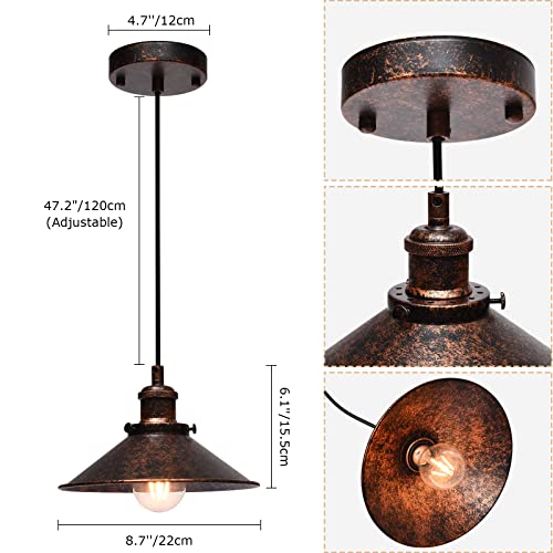 Farmhouse Pendant Light Industrial Hanging Light Fixture Vintage Barn Ceiling Lighting for Kitchen Island