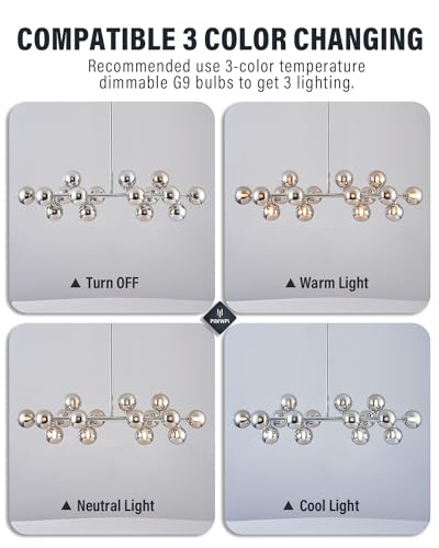 Glass Globe Sputnik Chandelier (16 Count)