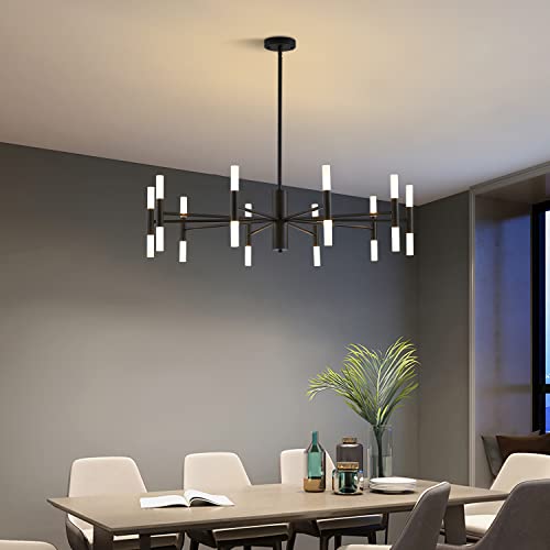 Lighting Mid Century Modern Black Sputnik Ceiling Light