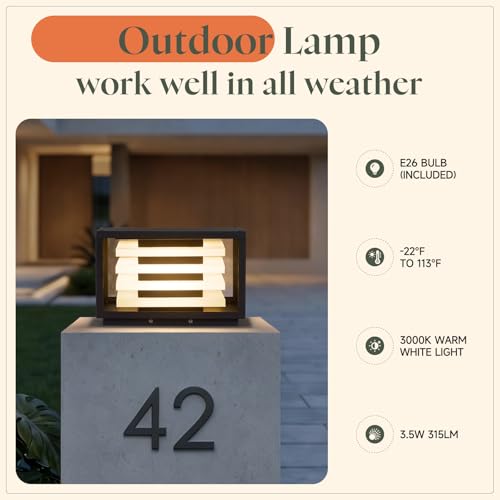 11.8" Outdoor Post Lights Hard Wired