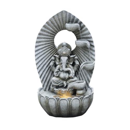 LED Ganesha Cascade Water Fountain