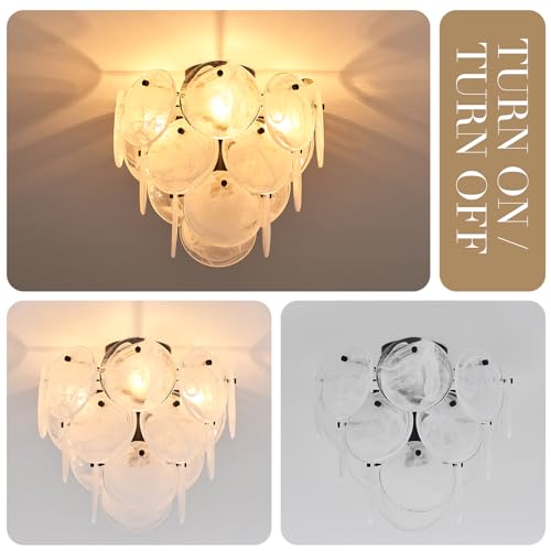 Modern Flush Mount Glass Ceiling Light
