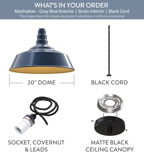 Industrial Pendant Light 20 Inch Extra Large Steel