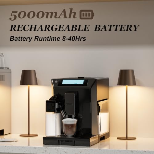 Brown Cordless Table Lamp Rechargeable