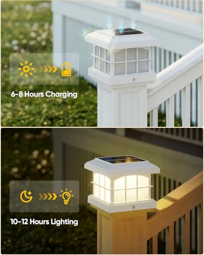 RGBCW Solar Post Cap Lights 2 (2 Count)