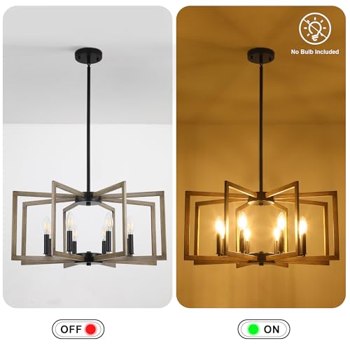 8 Light Modern Farmhouse Chandelier (8 Count)