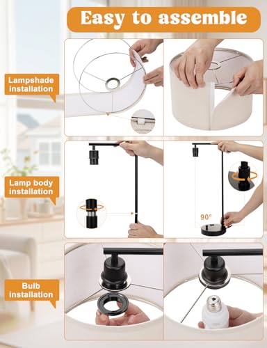 20.7" Tall Table Lamp with USB & Outlet