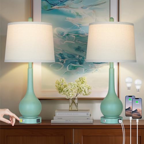 26" Farmhouse Table Lamps for Living Room Set of 2 (2 Count)