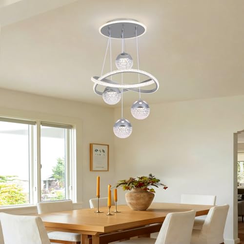 Modern LED Silvery Chandeliers