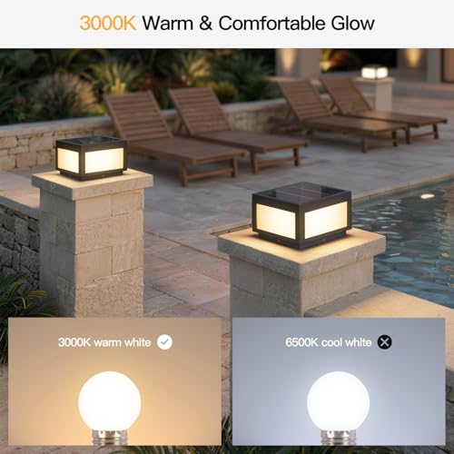 Square Solar Post Lights